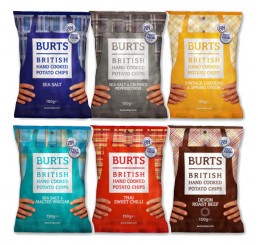 VINTAGE CHEDDAR BURTS CRISPS 150GRM BAG